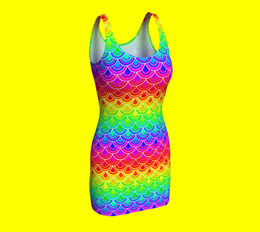 The Never-ending Rainbow body-con Dress