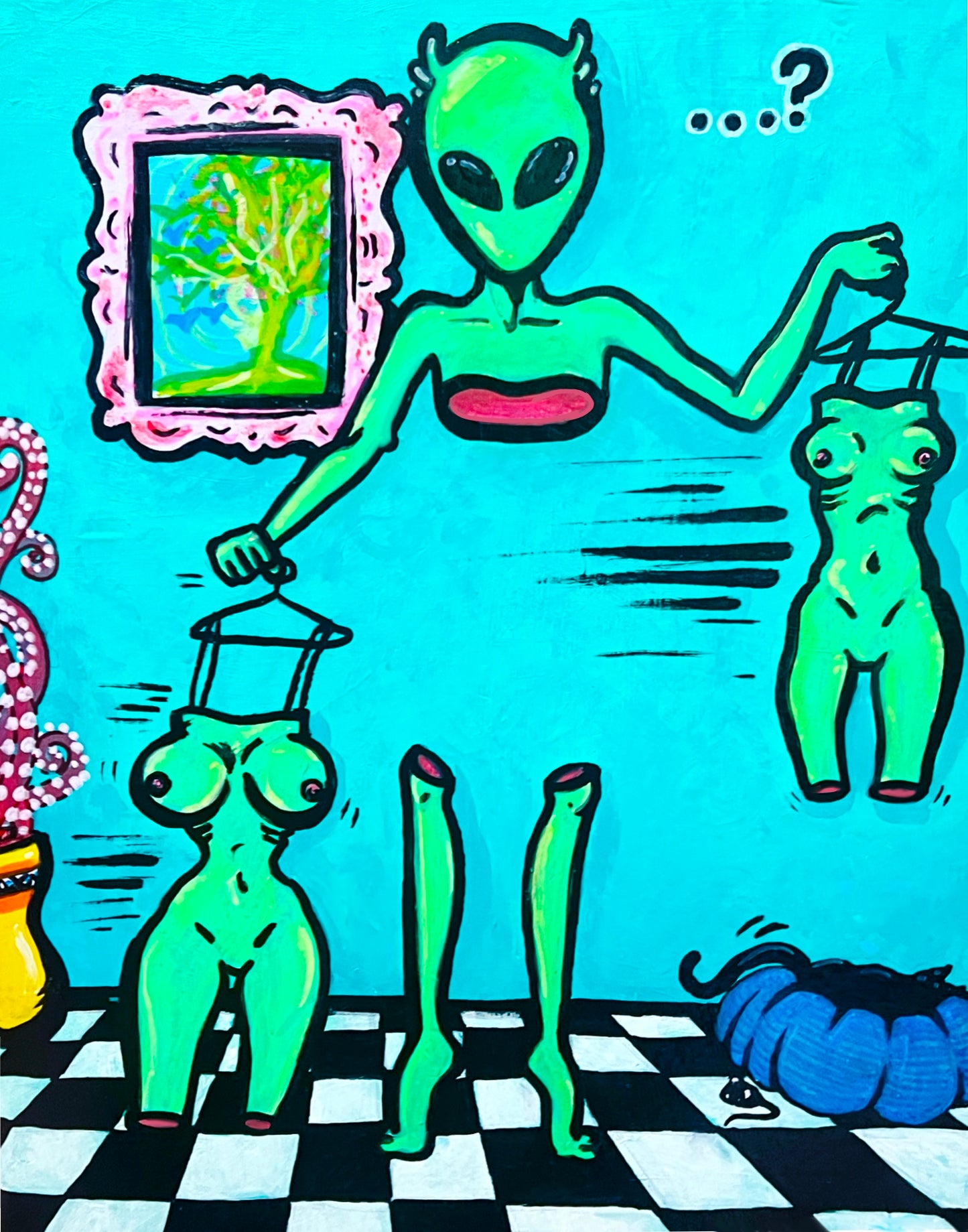 "Aliens Have Insecurities too" Original Painting