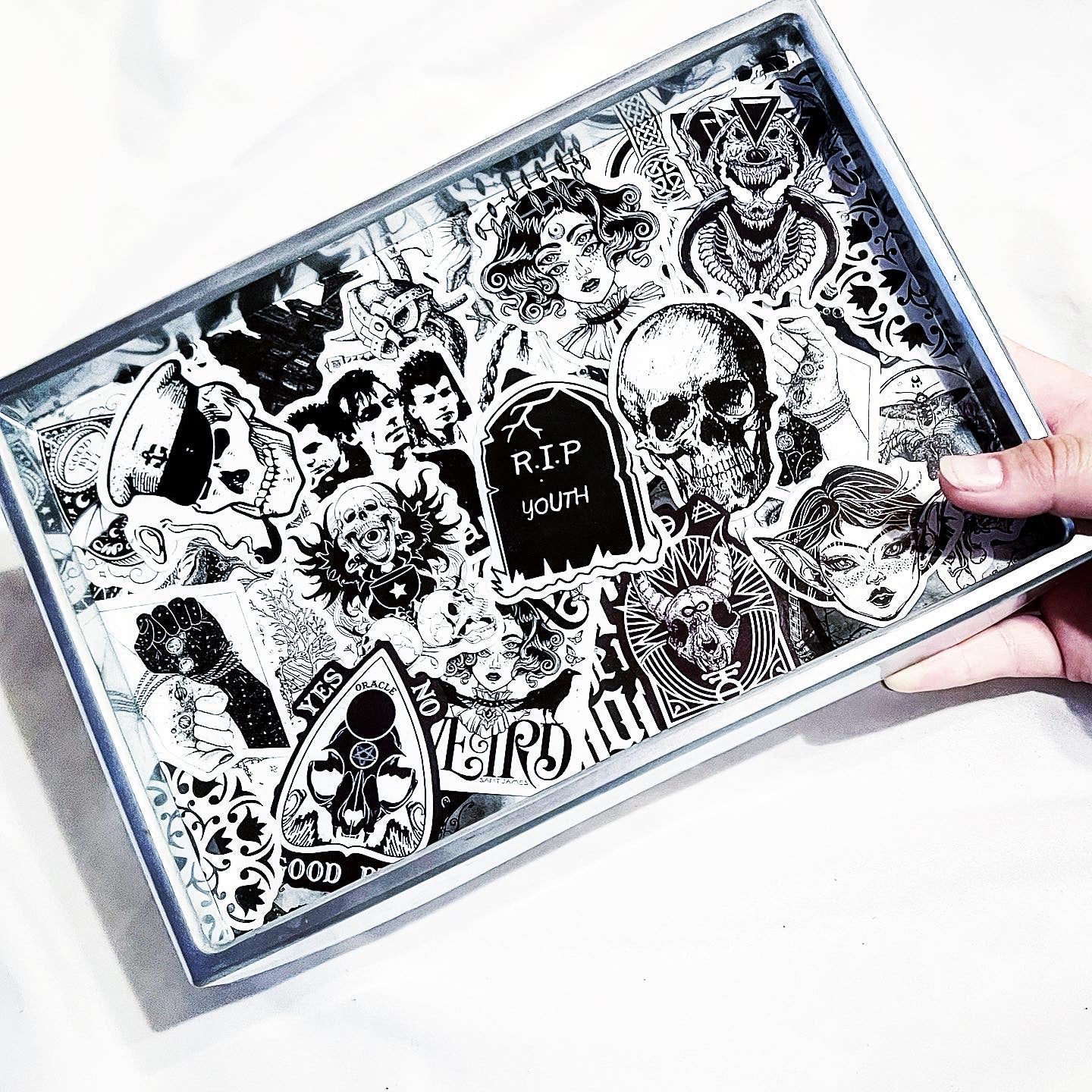 Resin Tray - Sticker Collage 🖤BADASS🖤 Theme