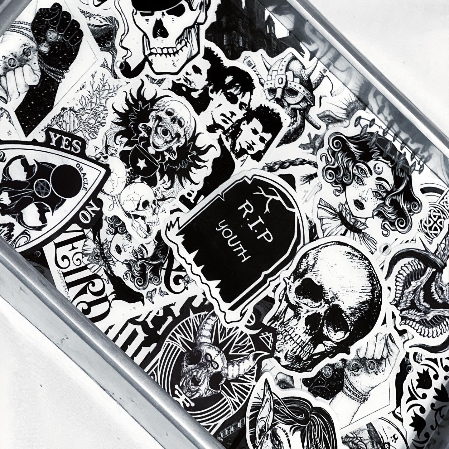 Resin Tray - Sticker Collage 🖤BADASS🖤 Theme